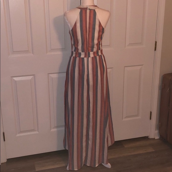 Linen Striped Maxi Romper - Picture 4 of 8